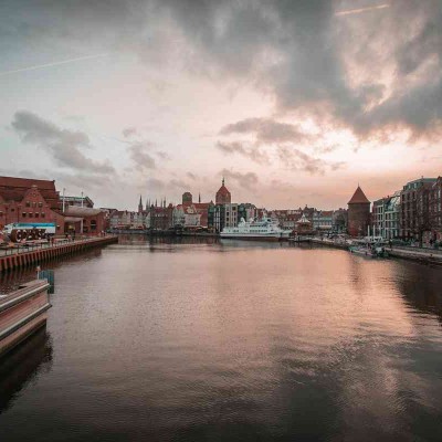 motlawa fluss danzig sonnenuntergang