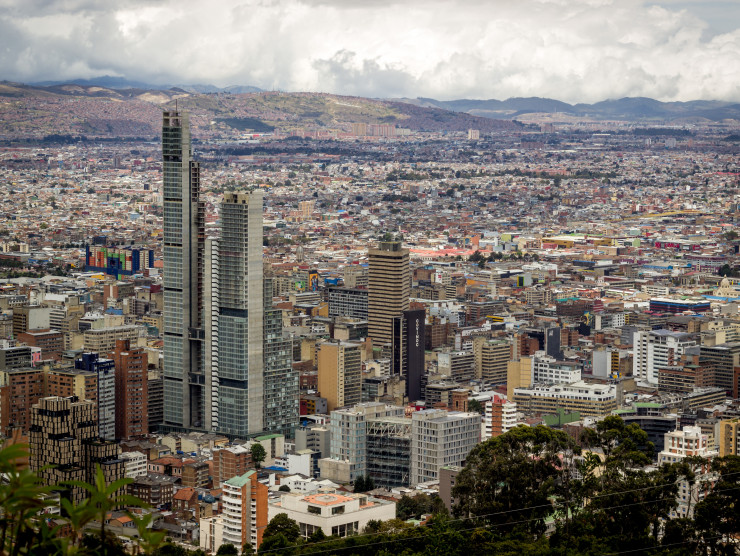 Blick auf die Hochhäuser von Bogotá