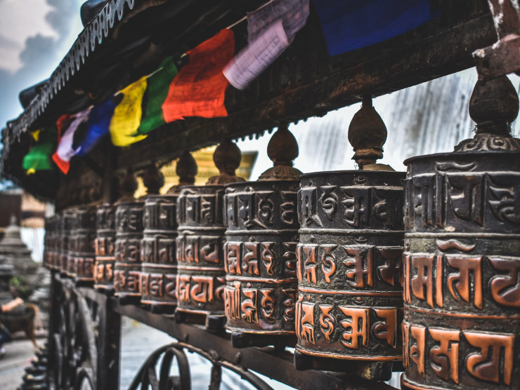 Gebetsmühlen in Tibet