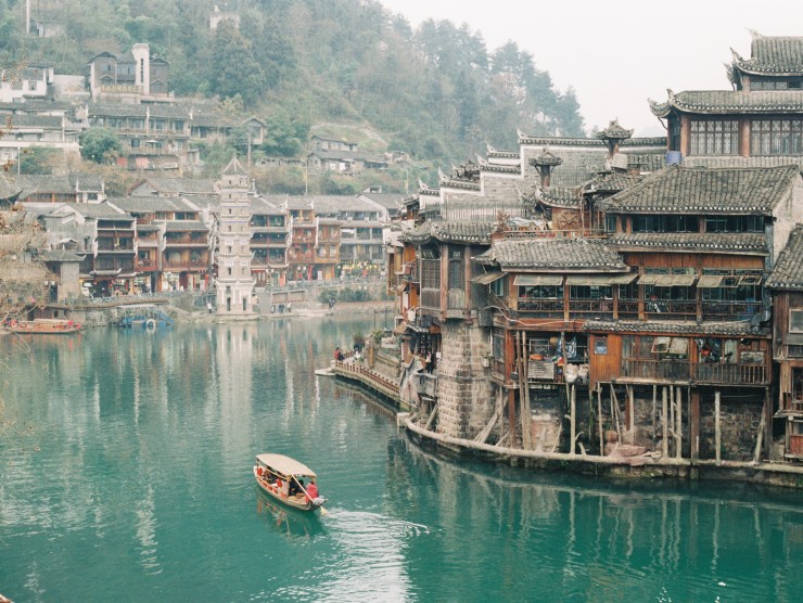Boot auf dem Jangtsekiang